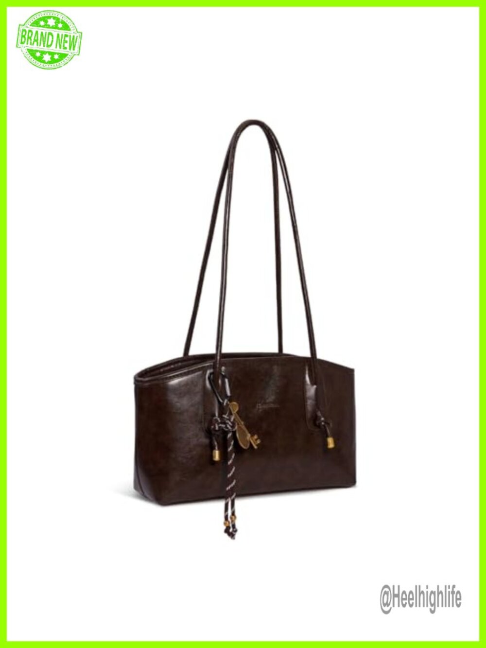Vintage PU Leather Shoulder Bag Y2K Slouchy Hobo Purse Everyday Work Bag